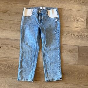 PAIGE Denim Maternity Jeans with Cream Waistband